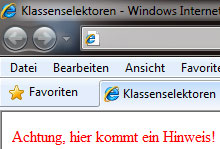 So sieht das Beispiel im Browser aus